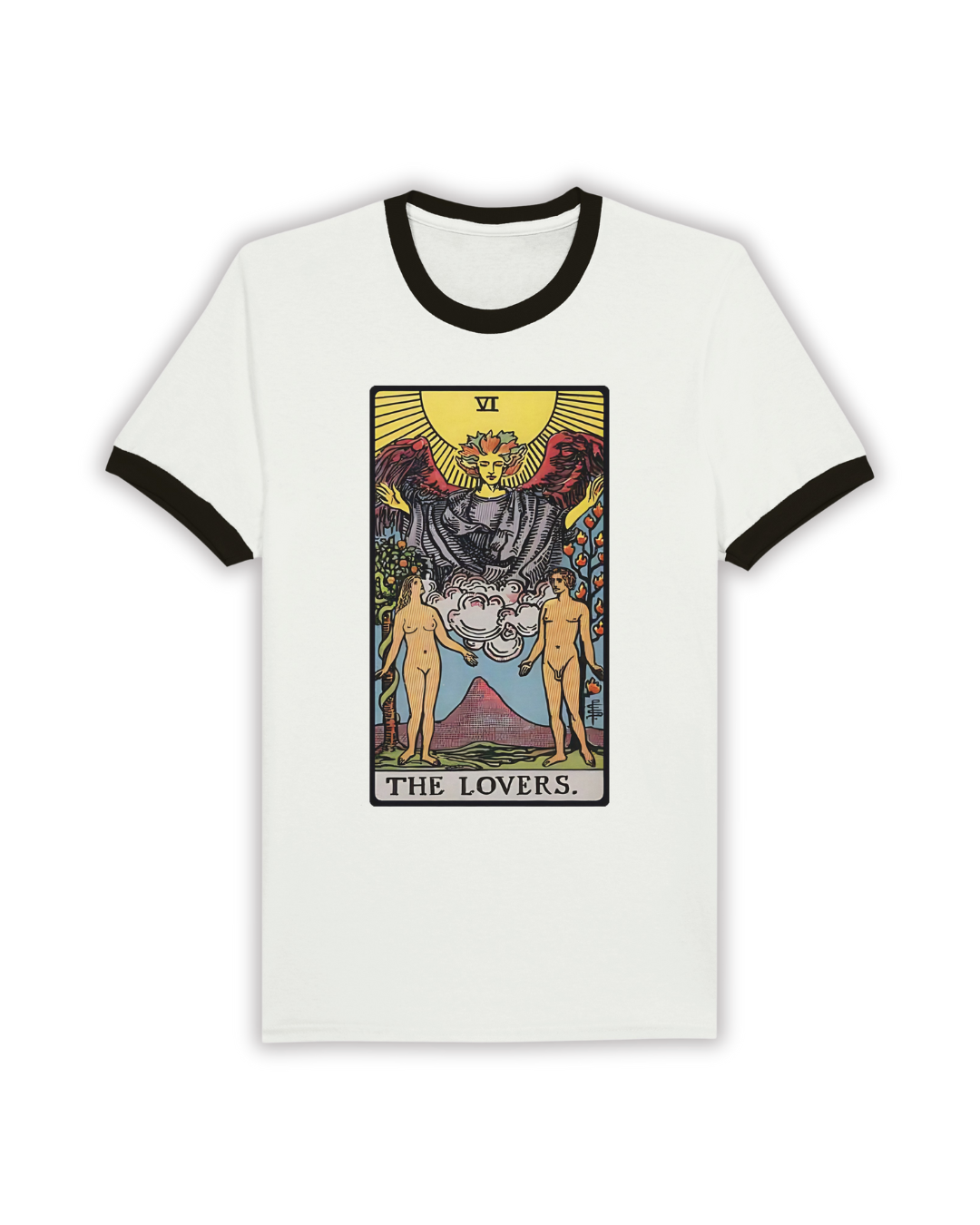 THE LOVERS Tarot Card Ringer Shirt