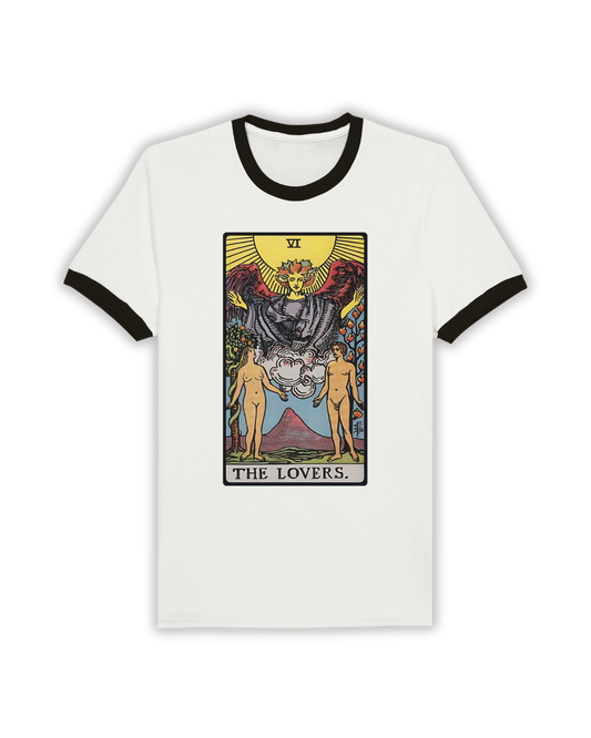 THE LOVERS Tarot Card Ringer Shirt