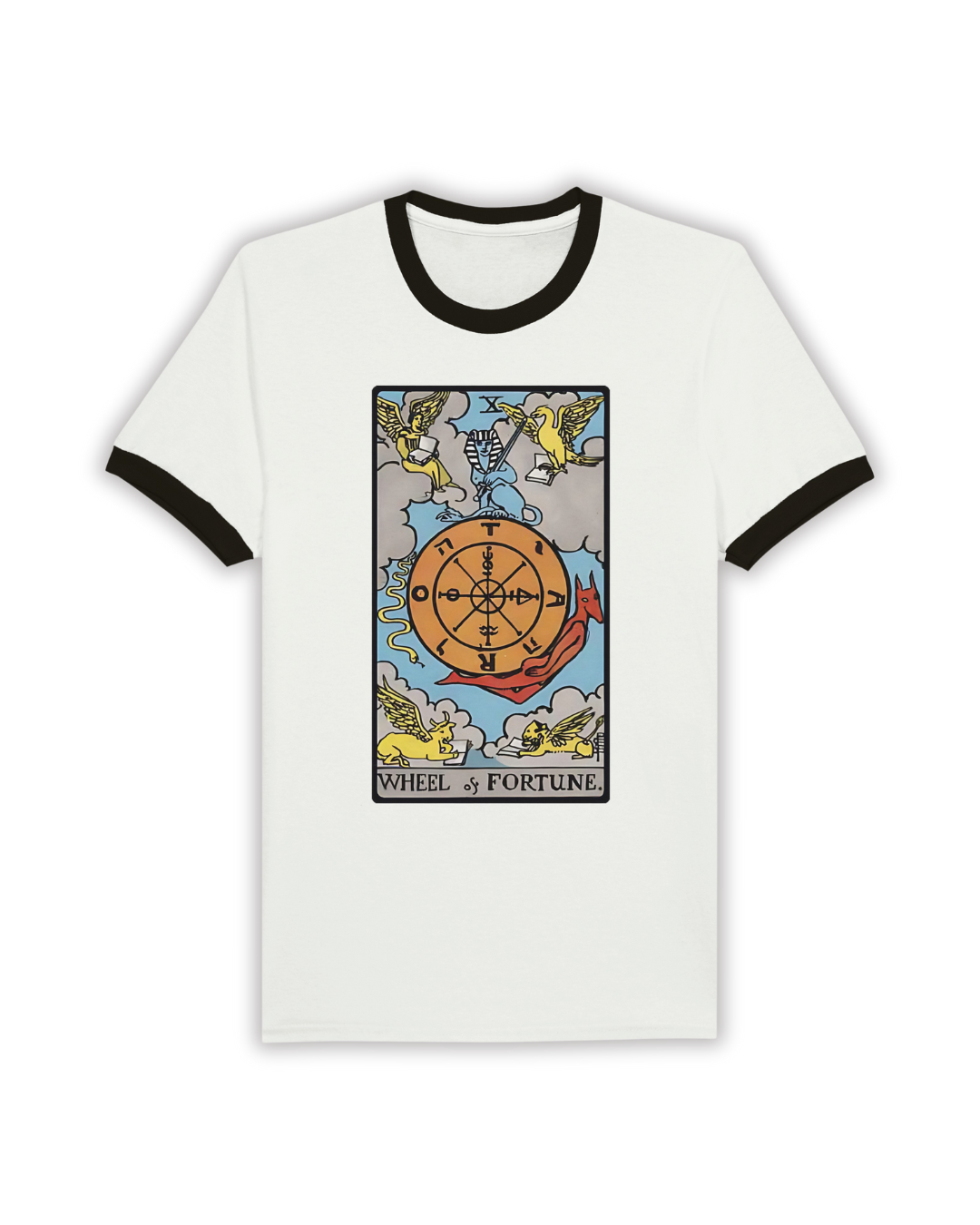 WHEEL OF FORTUNE Tarot Card Ringer Shirt