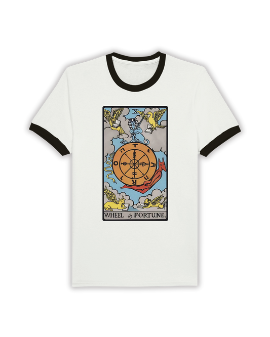 WHEEL OF FORTUNE Tarot Card Ringer Shirt